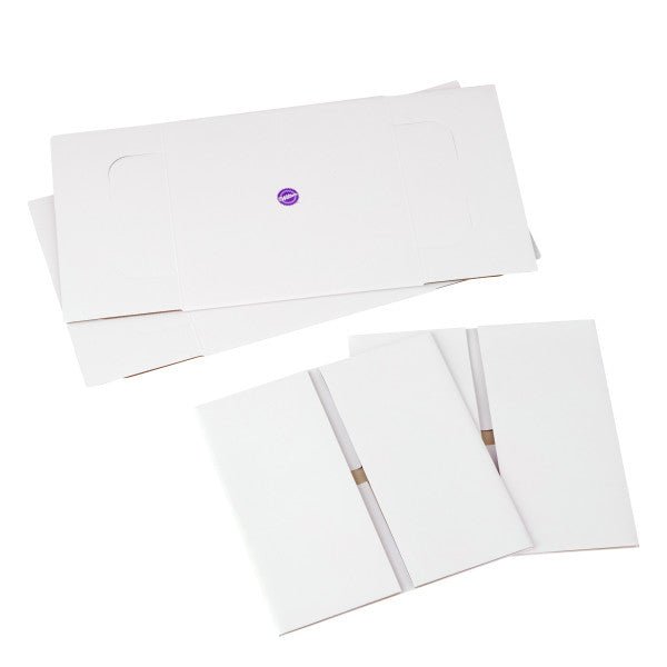 Wilton 12-Inch White Square Corrugated Cake Box, 2-Count Bakery Boxes