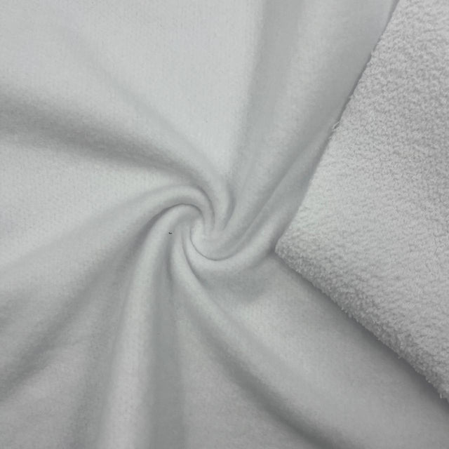 Fleece Wool Look Double Sided White