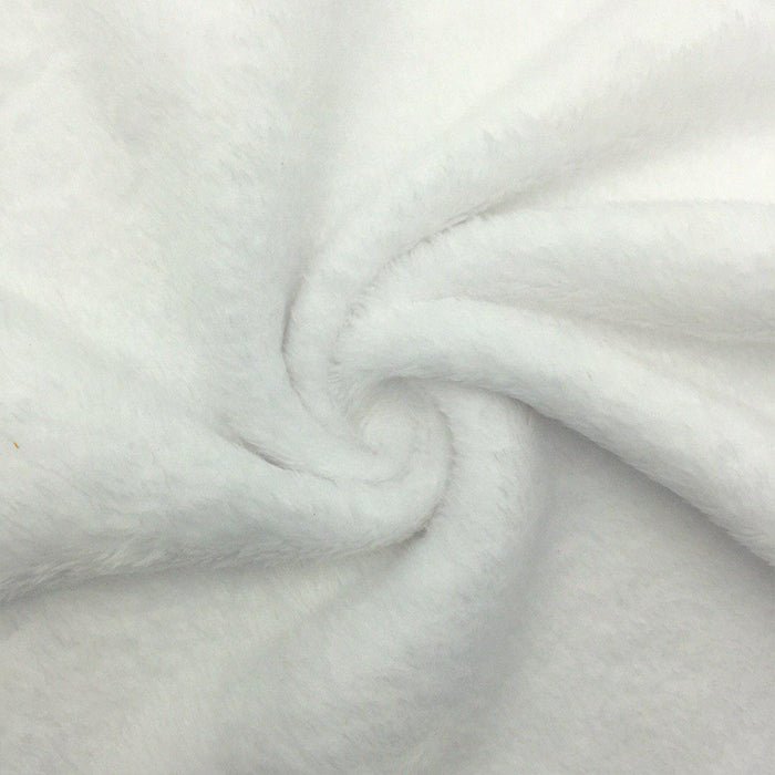 Micro Poly Minky Fleece White Black
