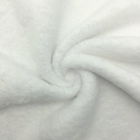 Micro Poly Minky Fleece White Black