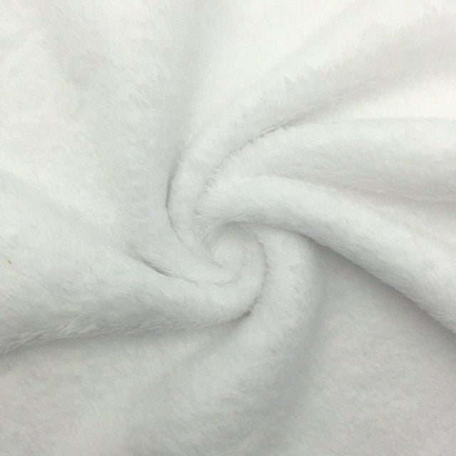 Micro Poly Minky Fleece White Black