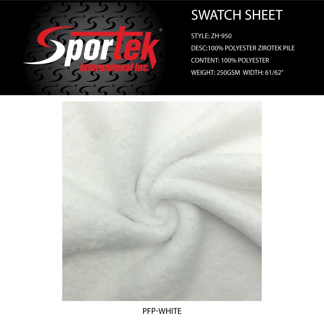 Micro Poly Minky Fleece White Black