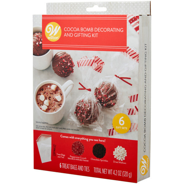 Wilton Christmas Hot Cocoa Bomb Decorating and Gifting Kit, Decorates 6