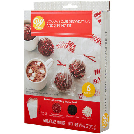 Wilton Christmas Hot Cocoa Bomb Decorating and Gifting Kit, Decorates 6