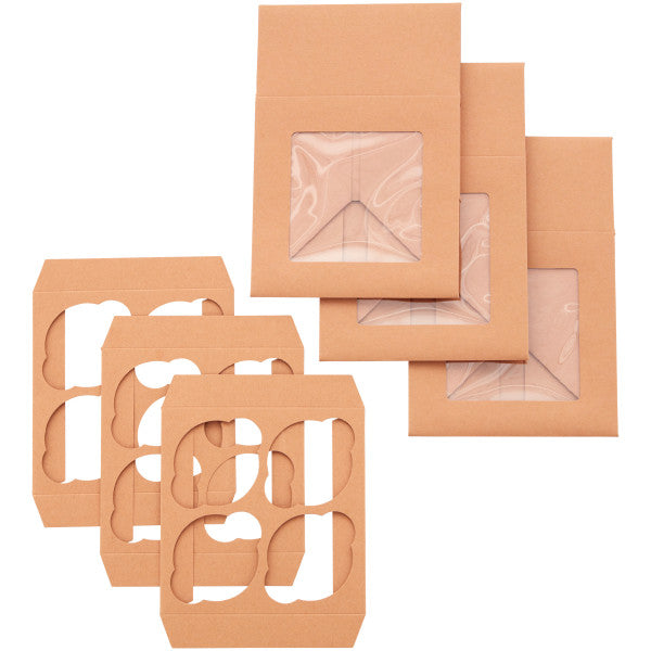 Wilton 4-Cup Cardboard Cupcake Box, 3-Count