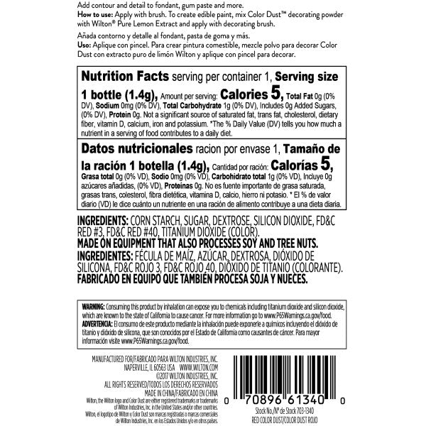 Wilton Red Color Dust – 0.05 oz.