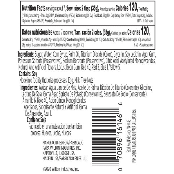 Wilton Pink Cookie Icing – Quick-Setting – 9 oz.