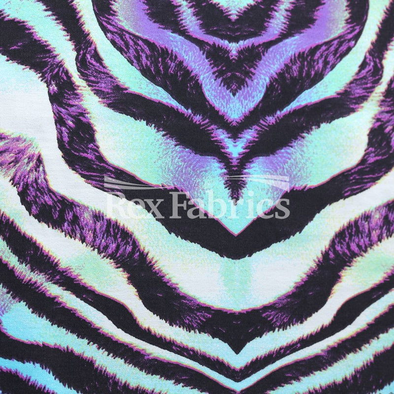 Zoolosity Nylon Spandex Fabric - Black Tiger Animal Print, 58/60" Width (1 Yard)