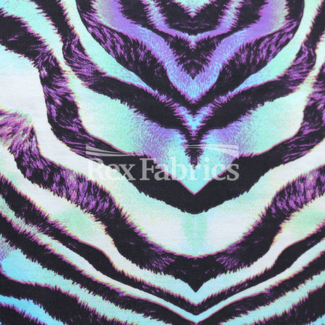 Zoolosity Nylon Spandex Fabric - Black Tiger Animal Print, 58/60" Width (1 Yard)