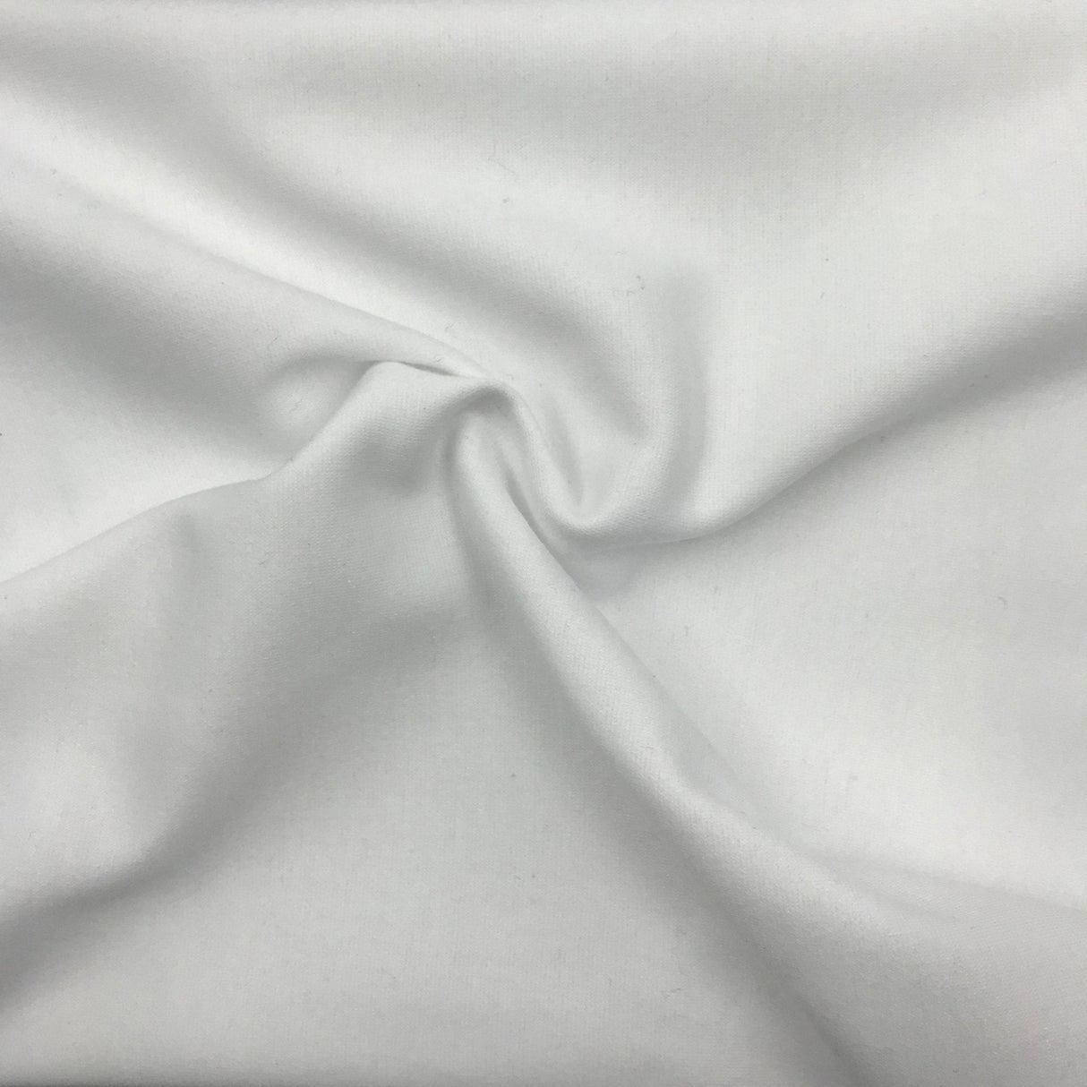 Fleece Fabric Matte White Mid-Weight Performance