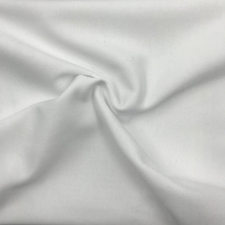 Fleece Fabric Matte White Mid-Weight Performance