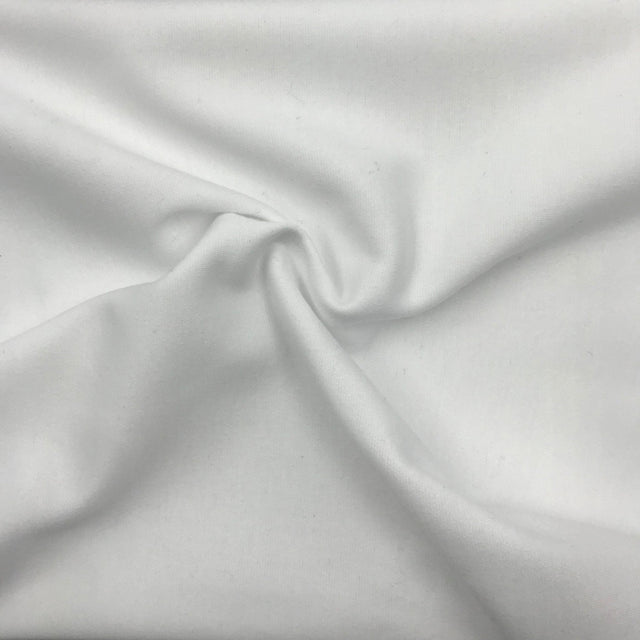 Fleece Fabric Matte White Mid-Weight Performance