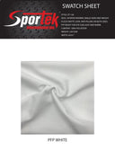 Fleece Fabric Matte White Mid-Weight Performance