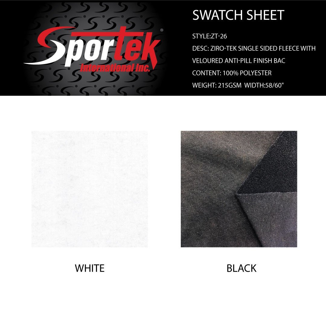 Velour Fleece Single-Sided Black White