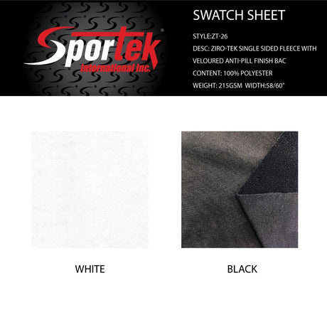 Velour Fleece Single-Sided Black White
