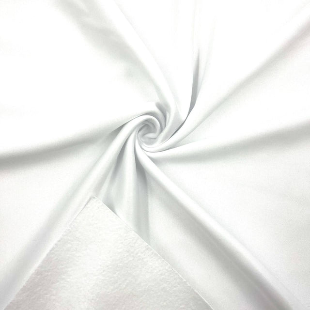 Polyester Fleece with Sheen White