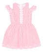 Girl Stripe Dress Cotton Fabric - Pink Stripes, Girls Dress, Sizes 2-7 (1 Piece)