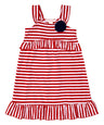 Girl Cotton Stripe Dress - Pink And Red Stripe, Girls Dress, Sizes 2-7 (1 Piece)