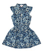 Girl Printed Denim Dress - Blue, Printed, 2-14 (1 Piece)