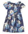 Denim Dress With Bow Denim Fabric - Fern, Magnolia, Daisy, Girls Dress, Sizes 2-8 (1 Piece)