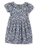 Denim Dress With Bow Denim Fabric - Fern, Magnolia, Daisy, Girls Dress, Sizes 2-8 (1 Piece)