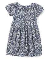 Denim Dress With Bow Denim Fabric - Fern, Magnolia, Daisy, Girls Dress, Sizes 2-8 (1 Piece)