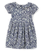 Denim Dress With Bow Denim Fabric - Fern, Magnolia, Daisy, Girls Dress, Sizes 2-8 (1 Piece)