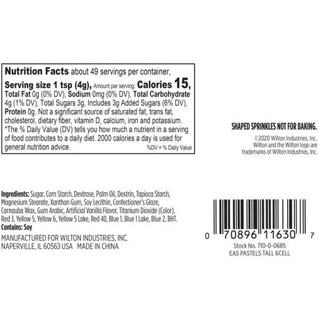 Wilton Bright and Pastel 6-Cell Easter Sprinkles Mix, 6.84 oz.