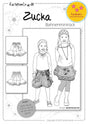 Sewing Pattern Zucka Mini Skirt by Farbenmix