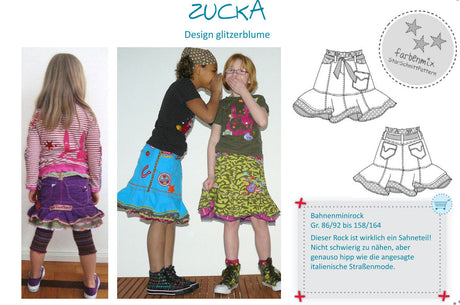 Sewing Pattern Zucka Mini Skirt by Farbenmix