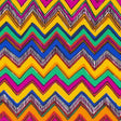 Printed Spandex Chevron Multi Bright
