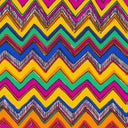 Printed Spandex Chevron Multi Bright