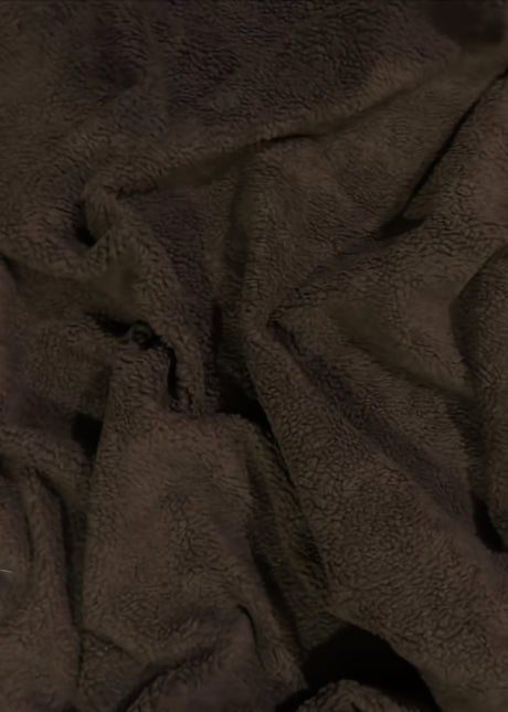 Sherpa Faux Fur Fabric Brown by the Yard