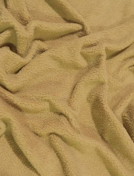 Sherpa Faux Fur Fabric Desert Tan Sold By The Yard