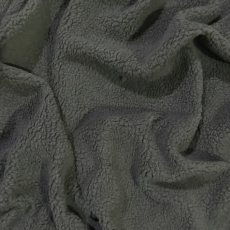 Gray Sherpa Faux Fur Fabric by the Yard