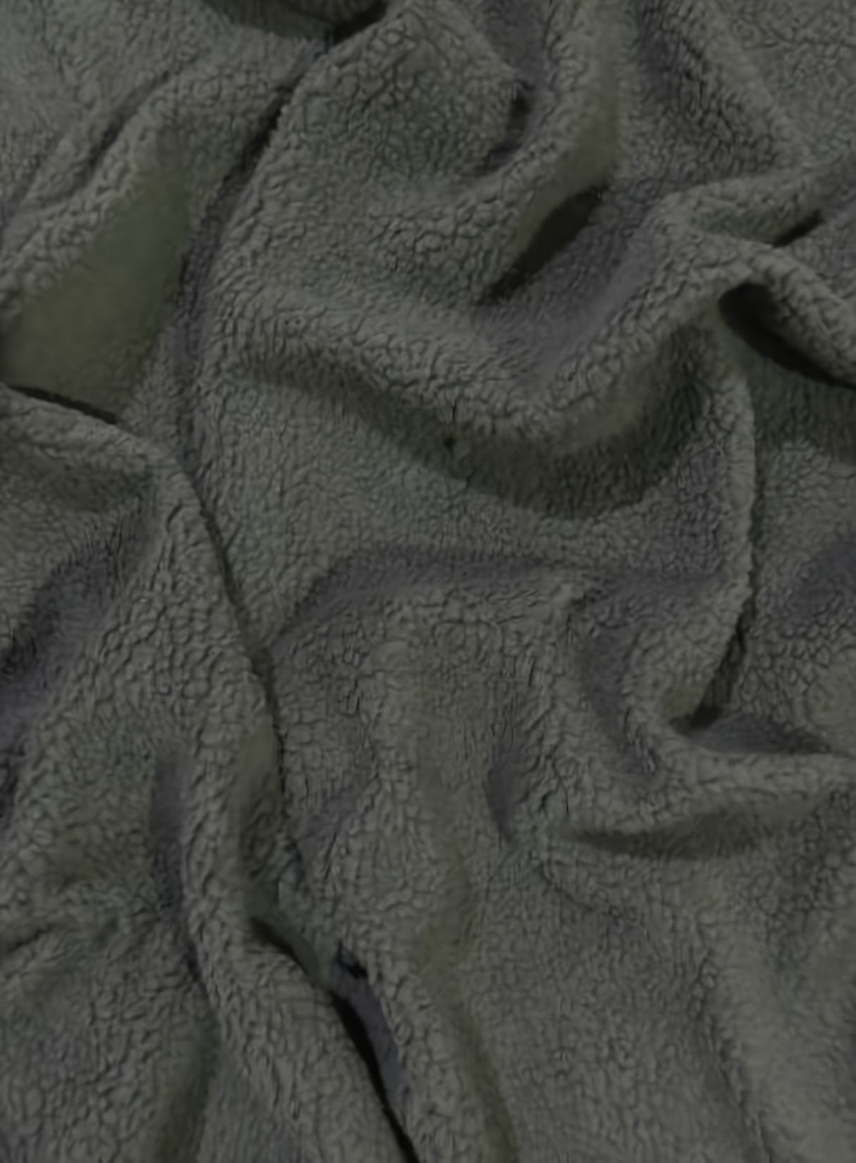 Gray Sherpa Faux Fur Fabric by the Yard
