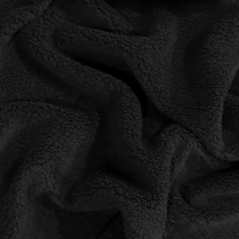 Sherpa Faux Fur Fabric Black Sold By The Yard